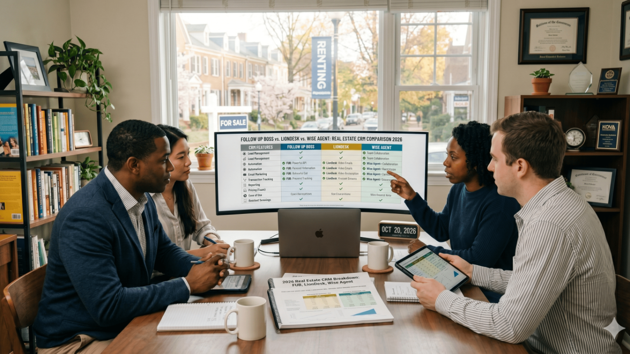 Follow Up Boss vs LionDesk vs Wise Agent &mdash; best real estate CRM comparison 2026