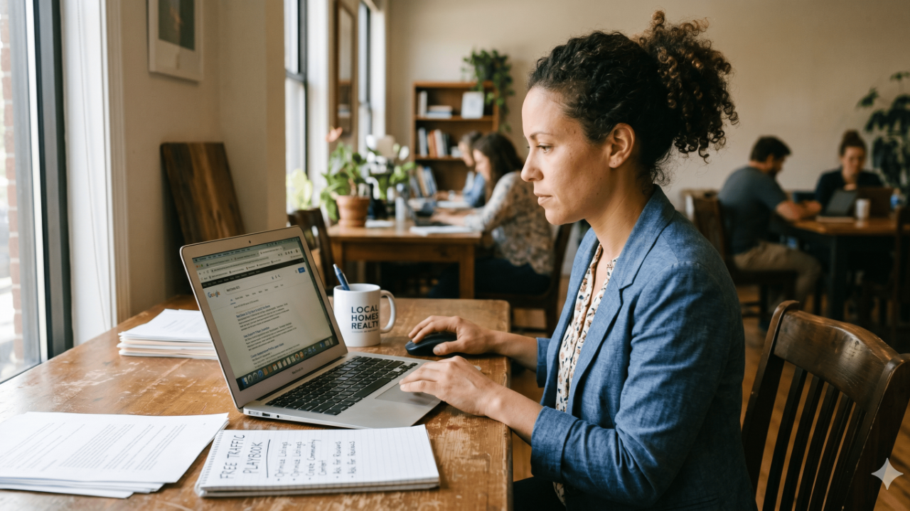 Real estate SEO without a big budget &mdash; free traffic playbook for agents in 2026