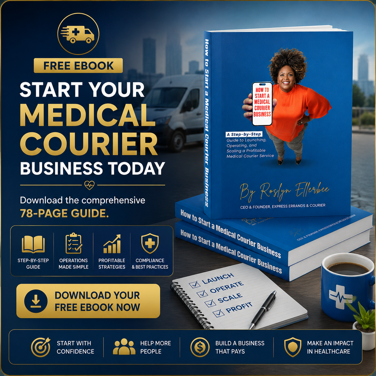 Start Your Medical Courier Business Today eBook cover