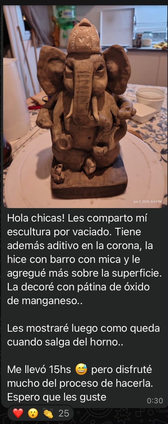 Escultura de cerámica con técnicas avanzadas hecha en clase - Módulo 2