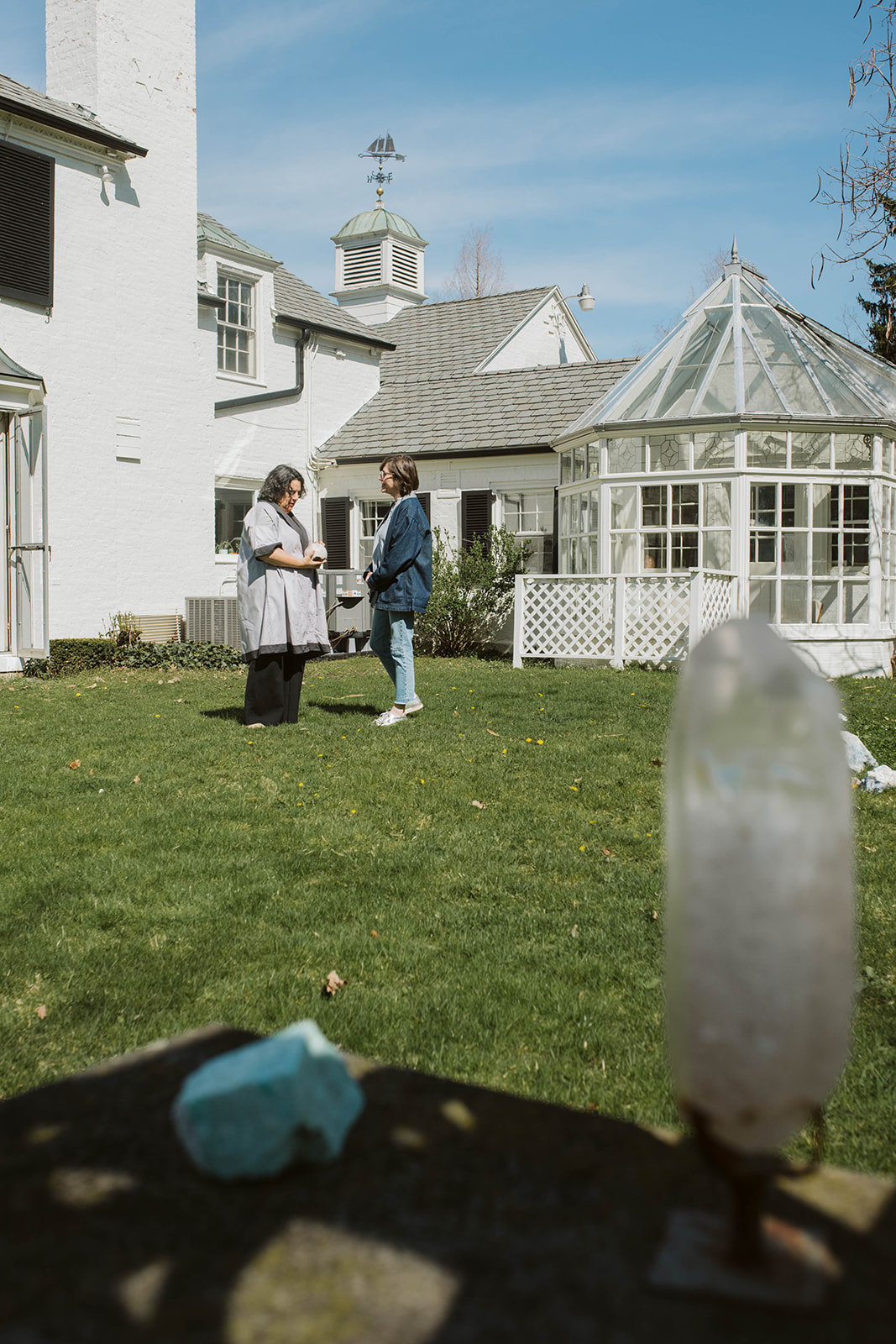 A session on the lawn