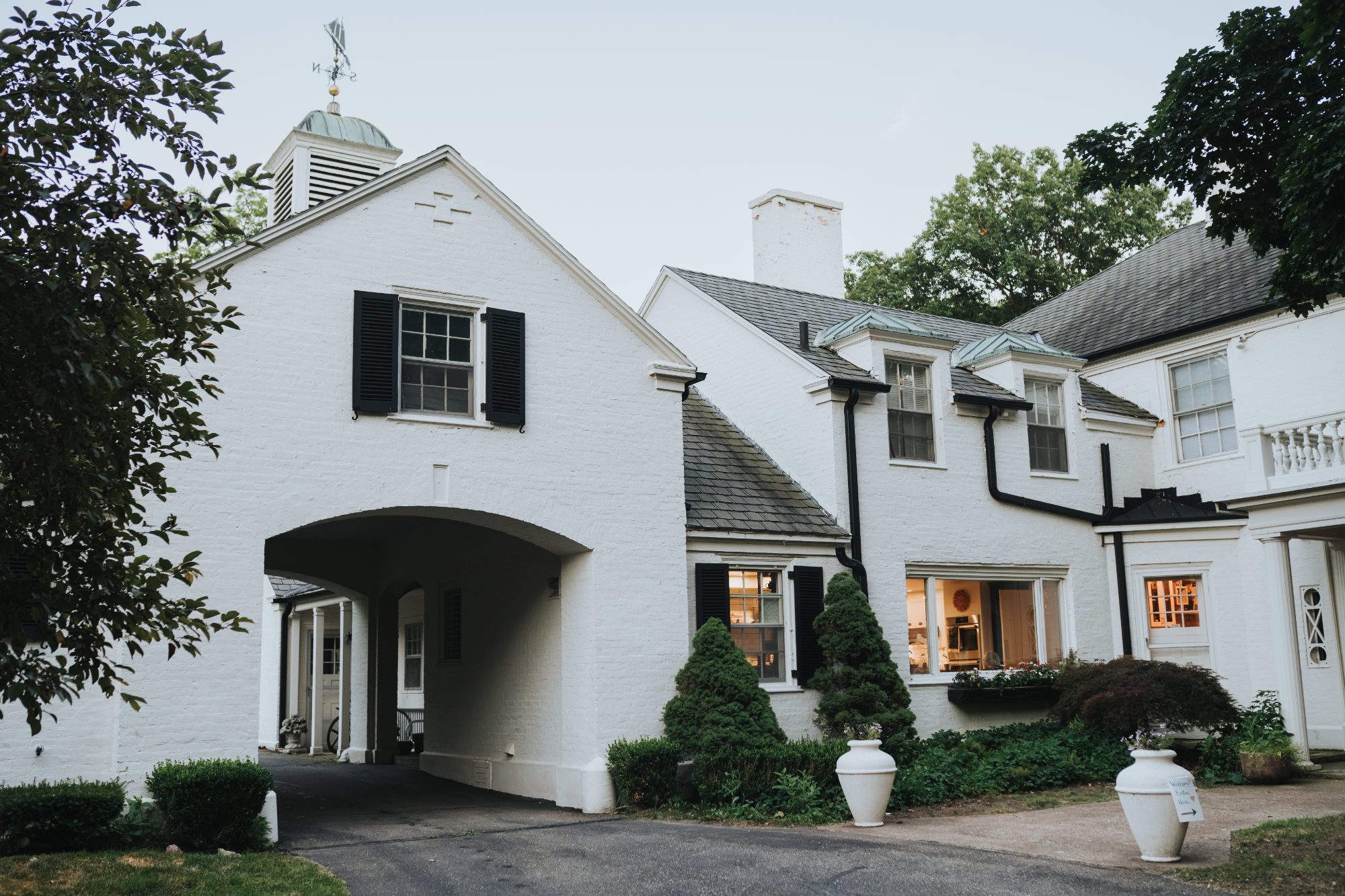 A property at dusk