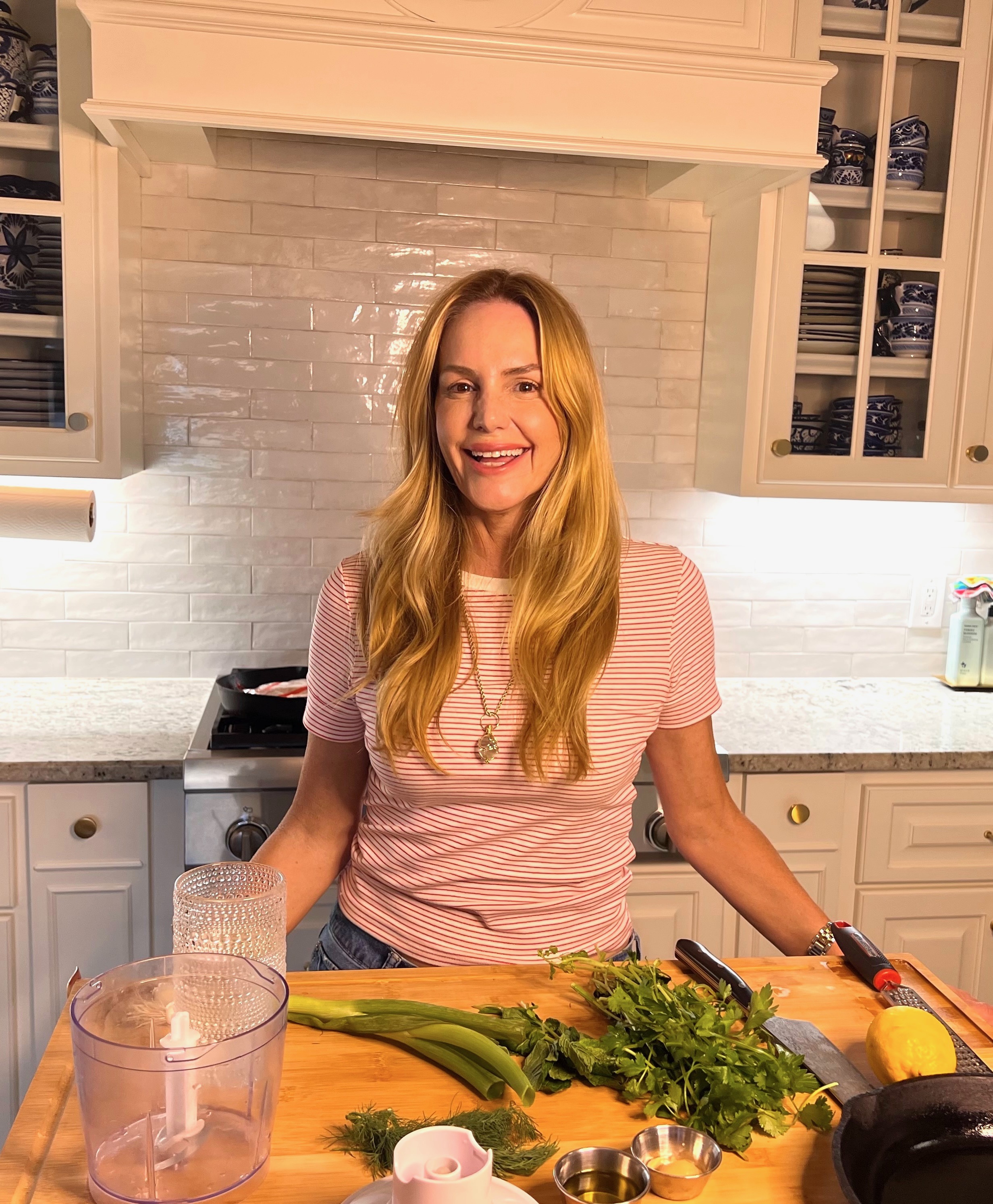 Mee McCormick at her kitchen counter