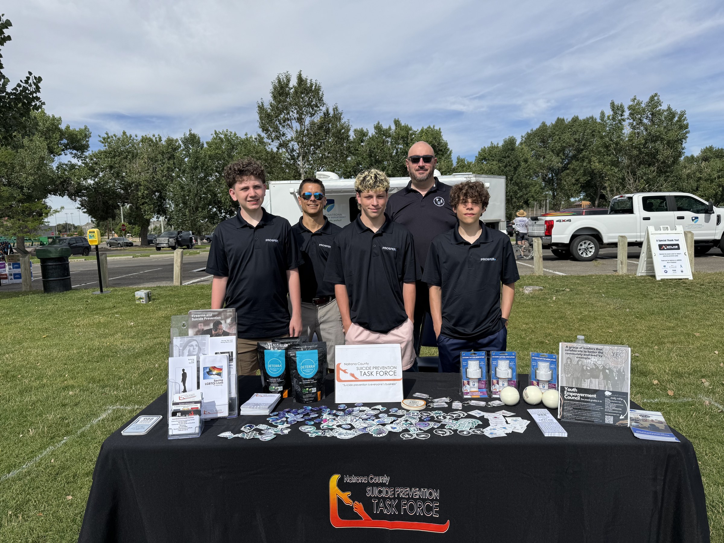 PROSPER interns and community partners at the Natrona County Suicide Prevention Task Force table
