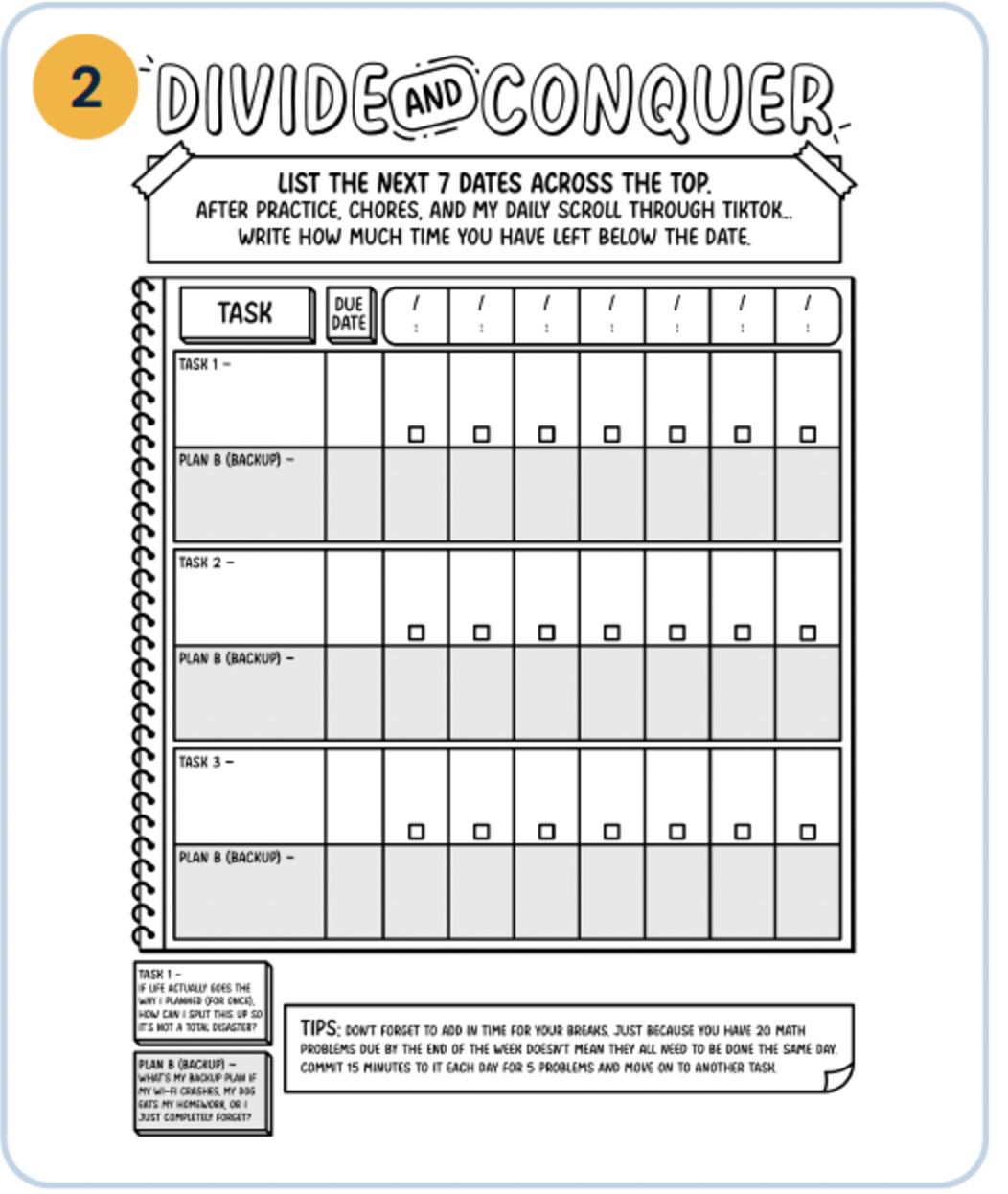 The Divide and Conquer planner page