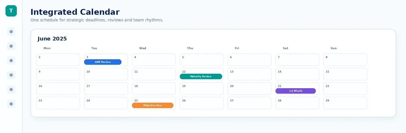 Integrated Calendar preview