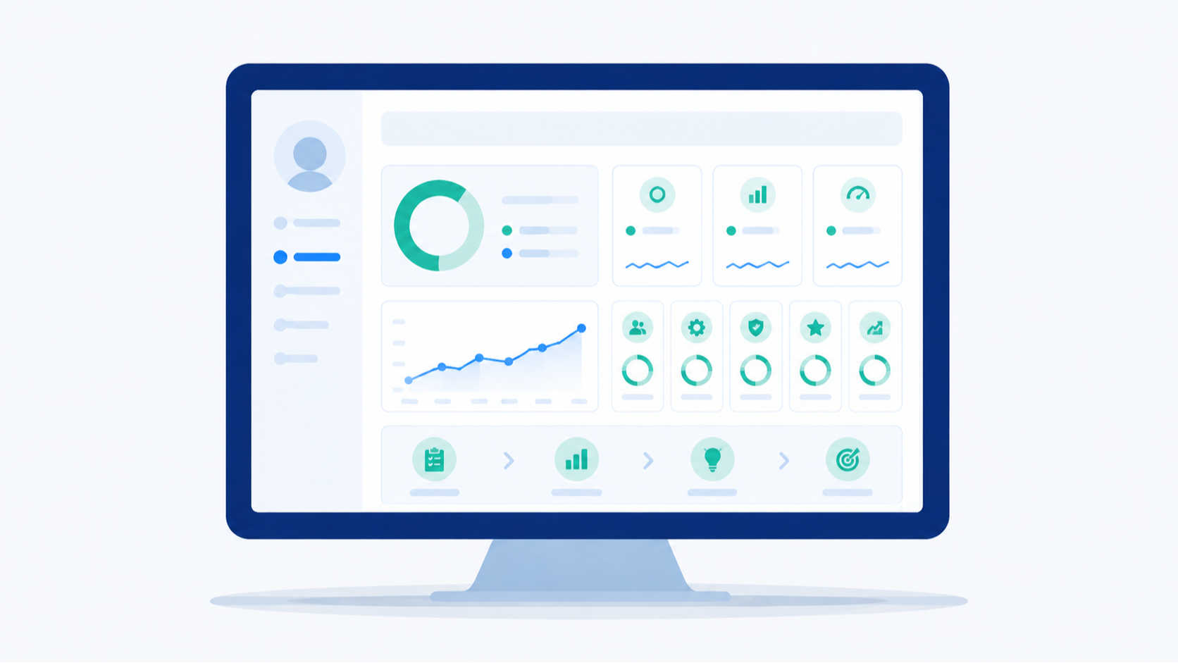 Business maturity dashboard illustration