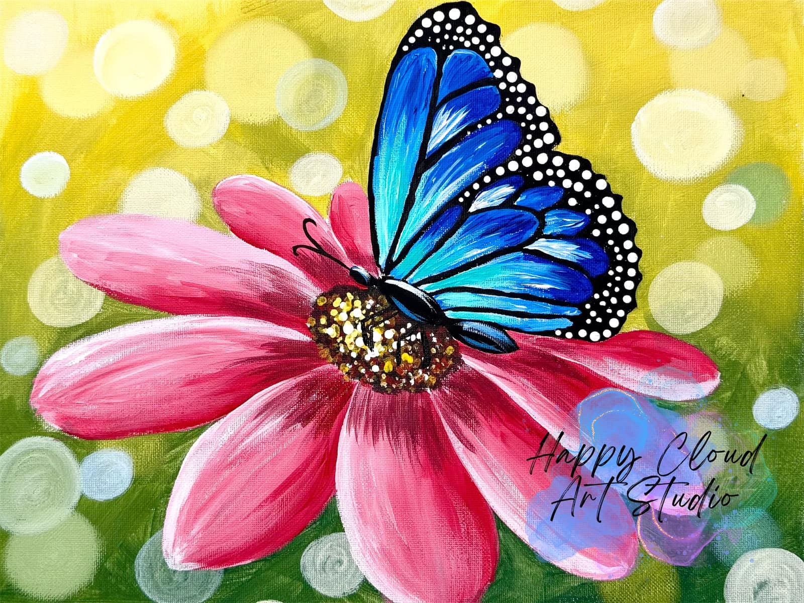 Happy Cloud Art Studio butterfly painting