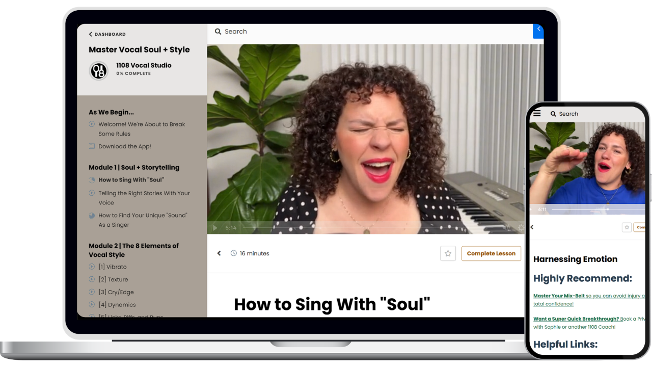 Master Vocal Soul + Style for Singers