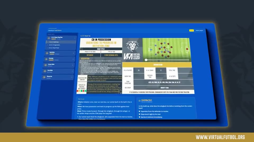 VFA Playbook player learning preview