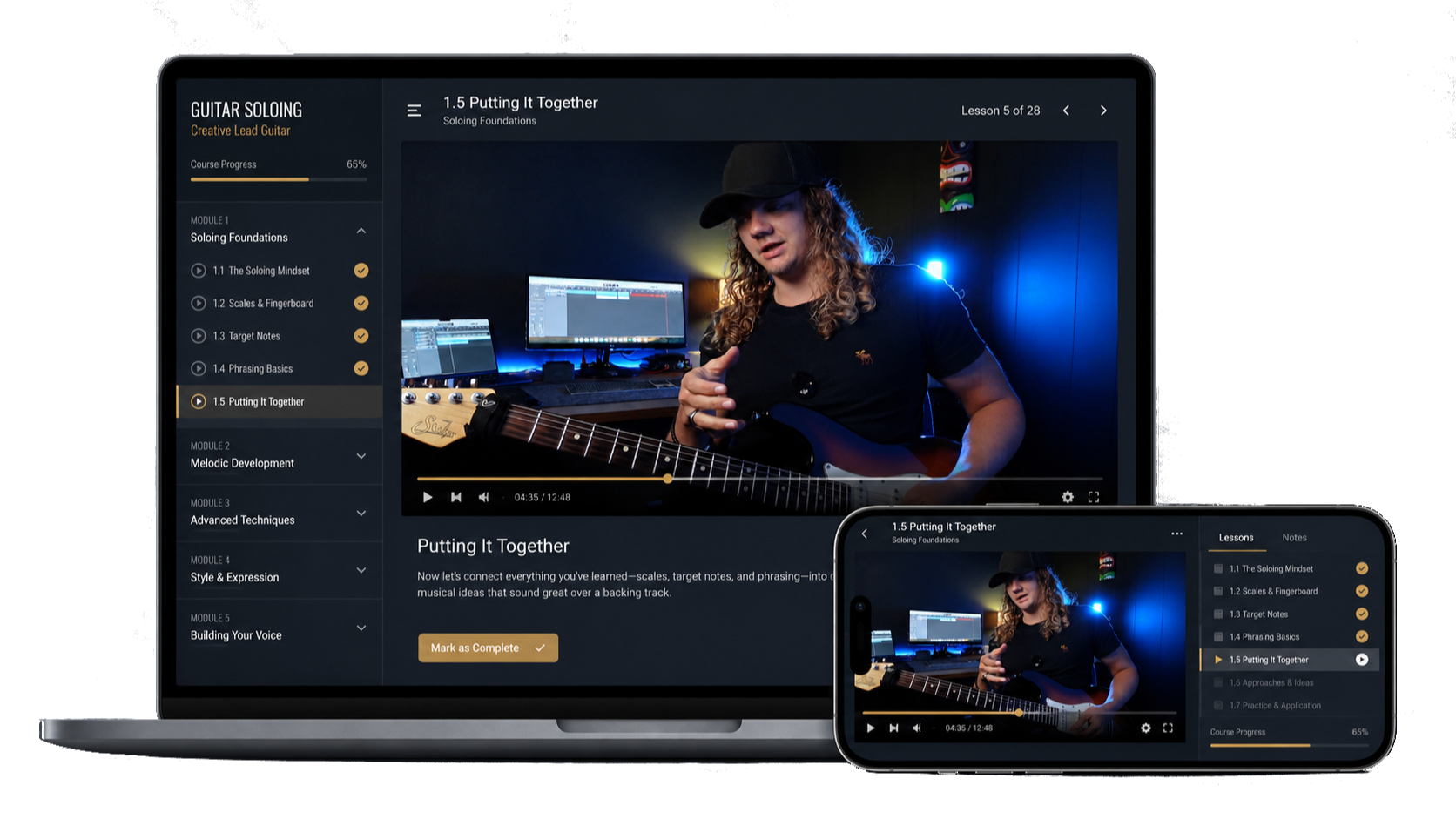 Play Like A Pro across desktop, tablet and mobile