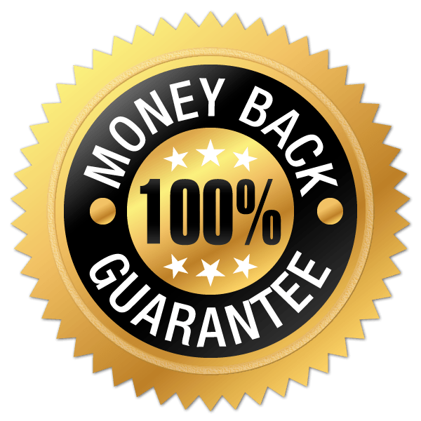 100% money-back guarantee seal