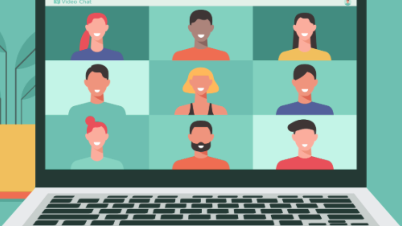 Illustration of a professional video consultation
