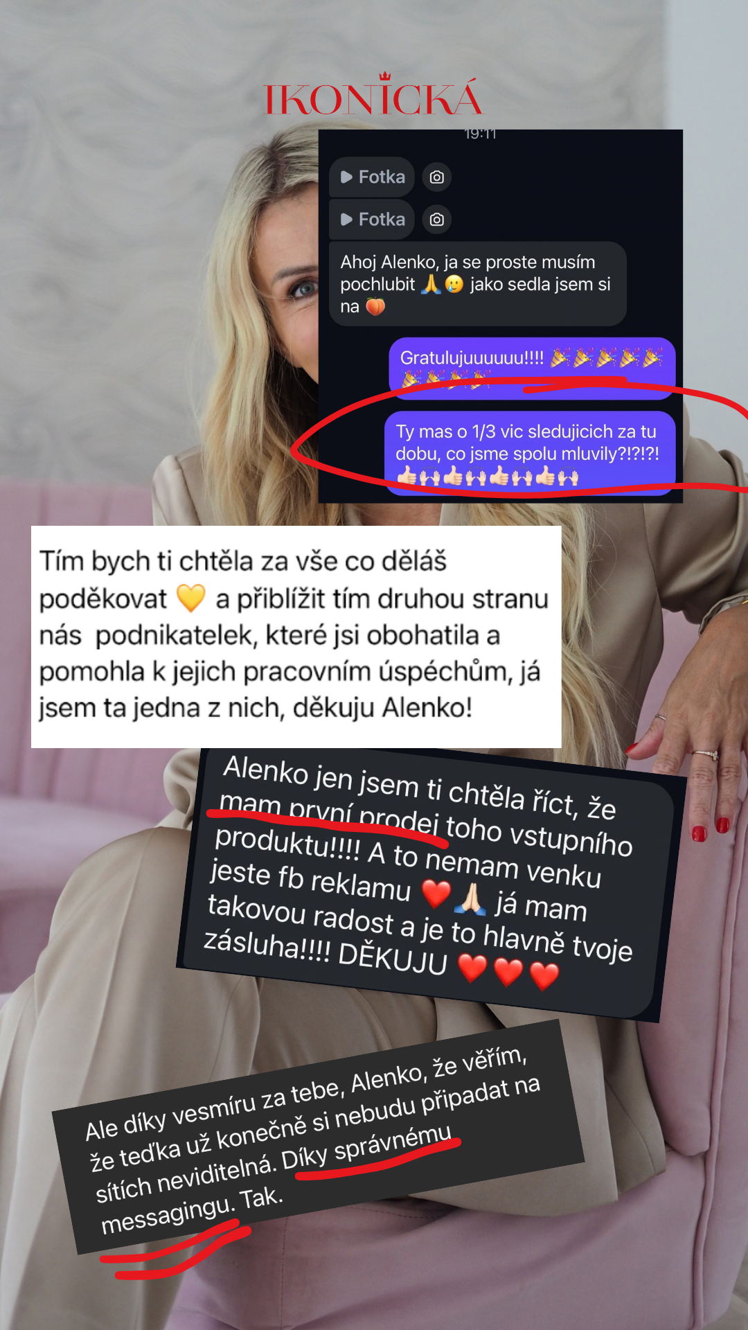 Reference klientky ke kroku 2, snímek 1 ze 2