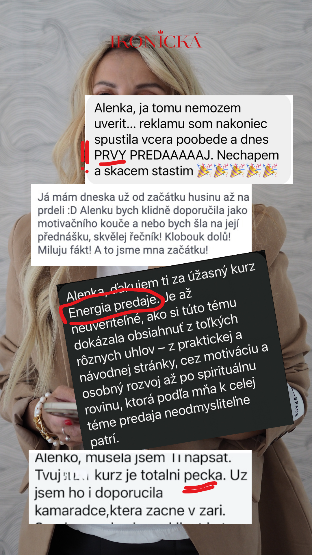 Reference klientky ke kroku 3, snímek 2 ze 2