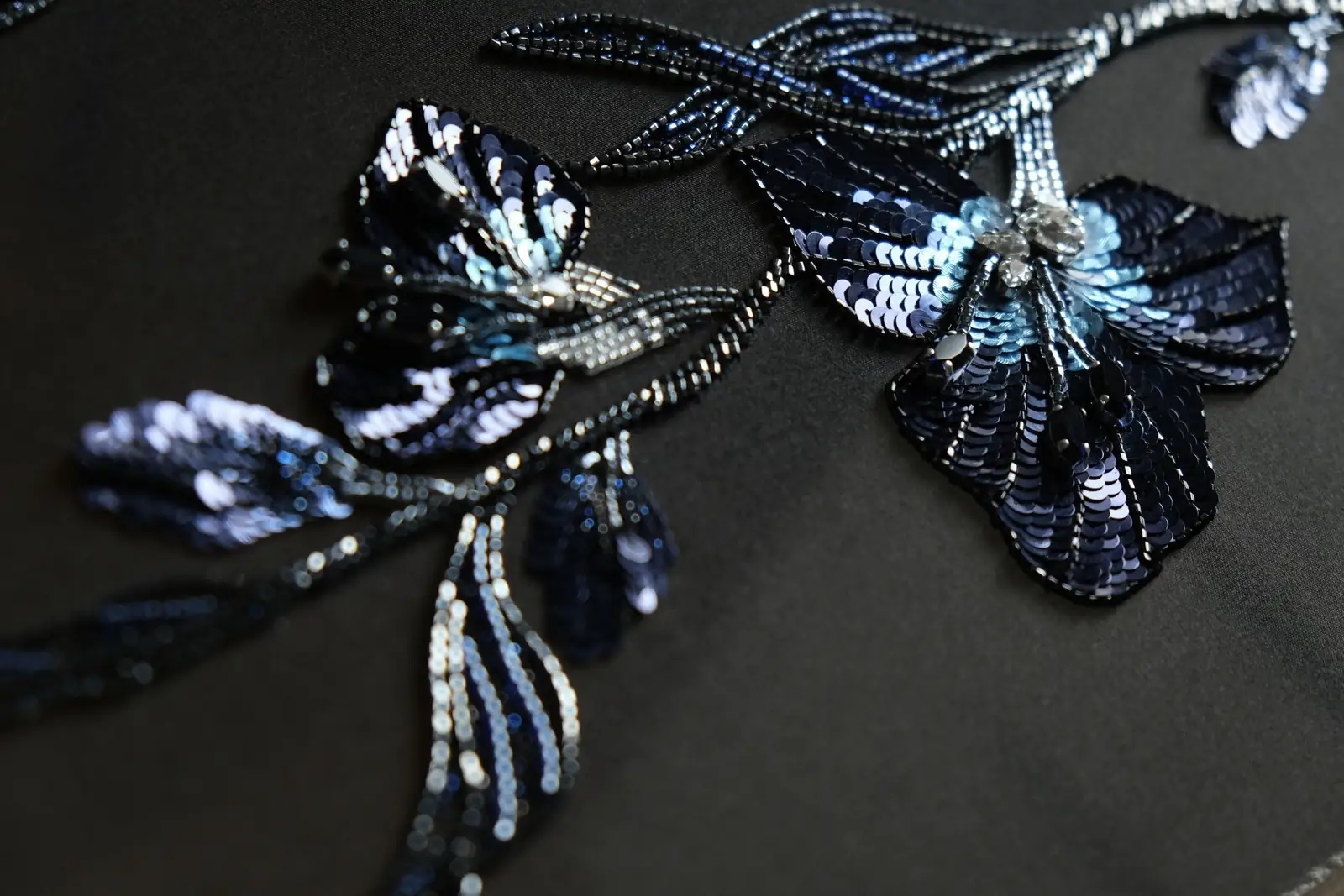 Haute couture embroidery in progress