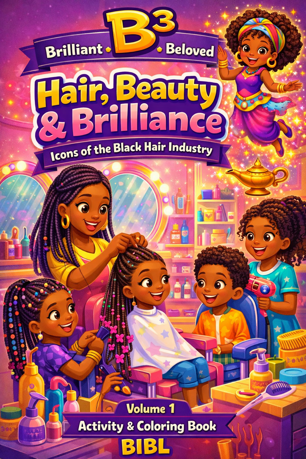 Hair, Beauty & Brilliance activity book cover