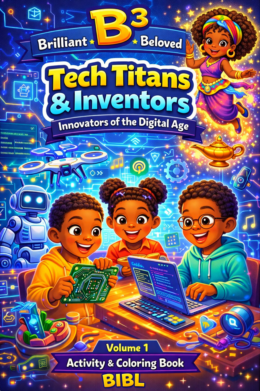 Tech Titans & Inventors activity book cover