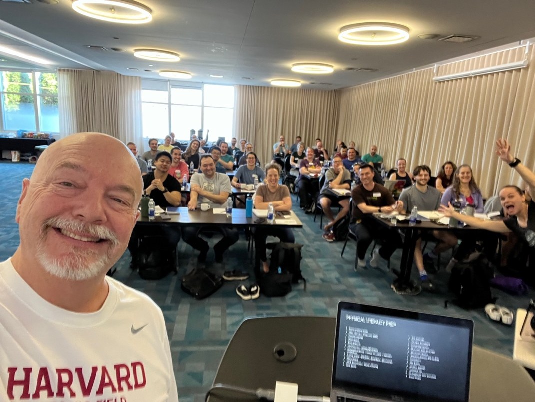 Scott with the cohort in the classroom
