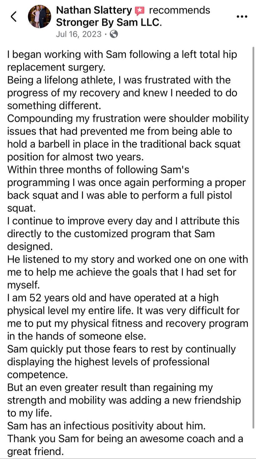 Nathan's testimonial