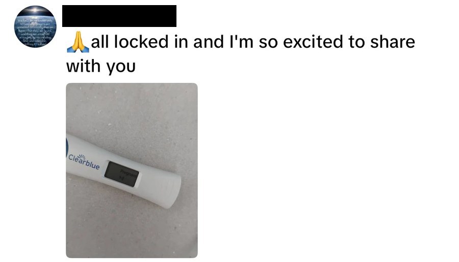 All locked in and I'm so excited to share with you, with a positive Clearblue pregnancy test