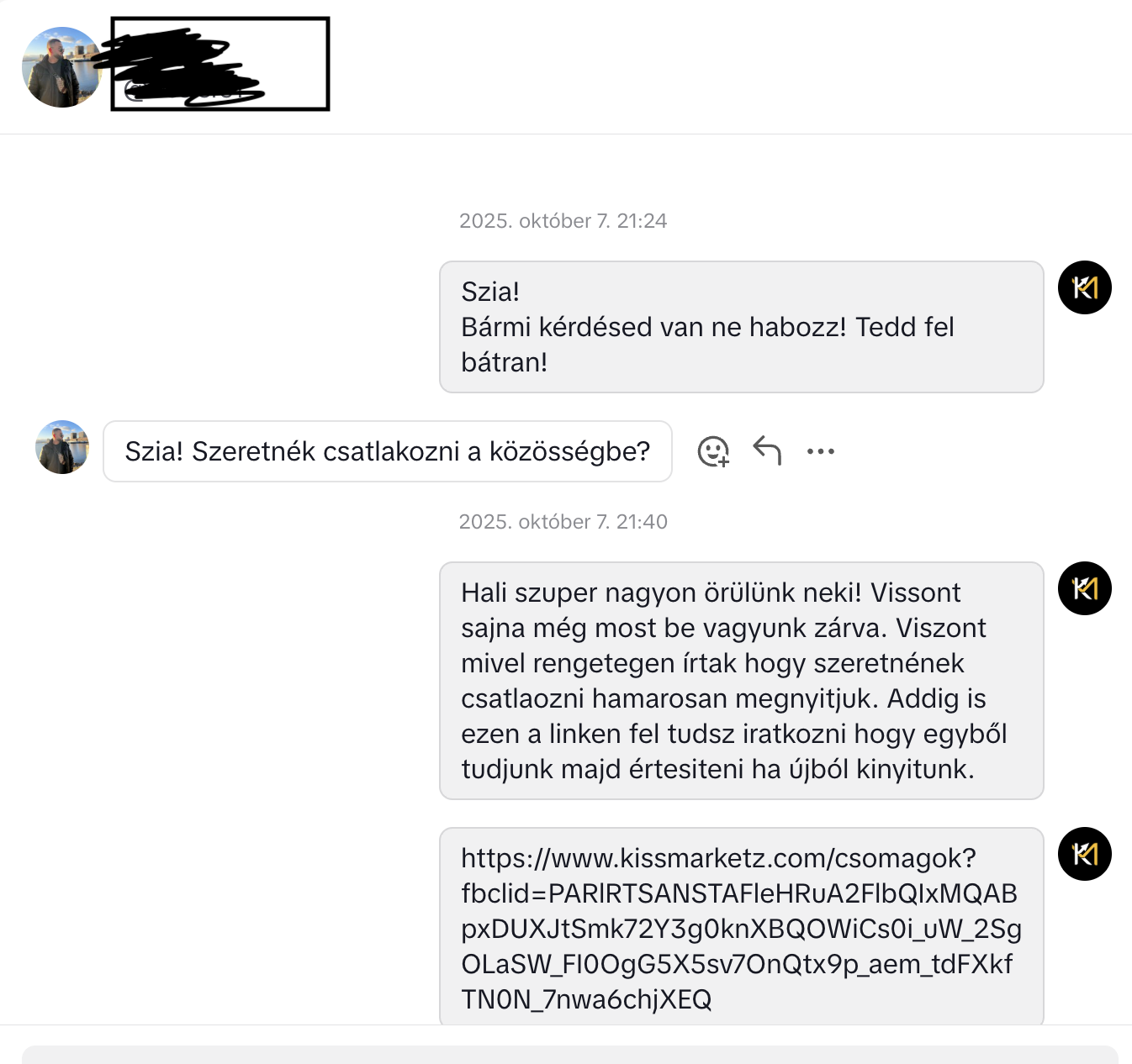 Tag visszajelzés