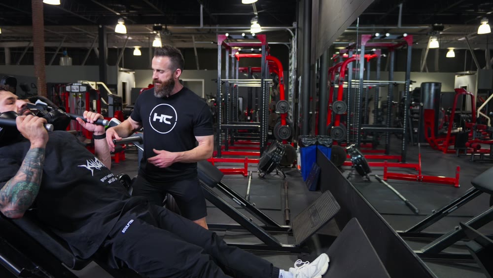 Spotting a hack squat safely