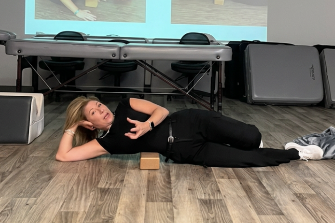 Shelly Rhoades, RMT, founder of Block Logic Wellness