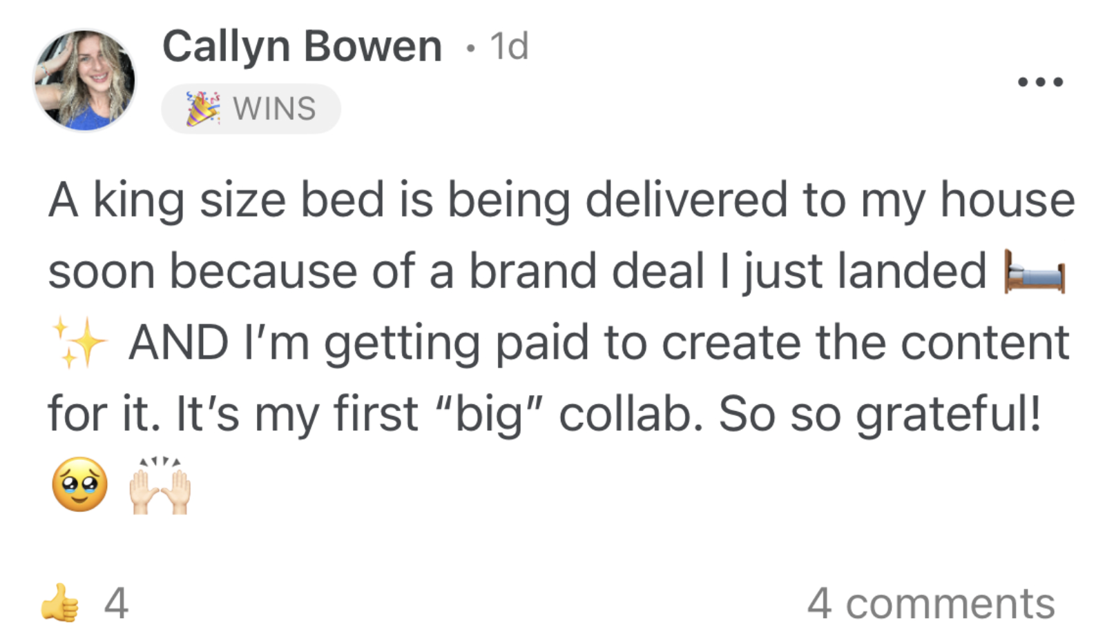 5-Star Freelancer Fiverr UGC win — student order screenshot