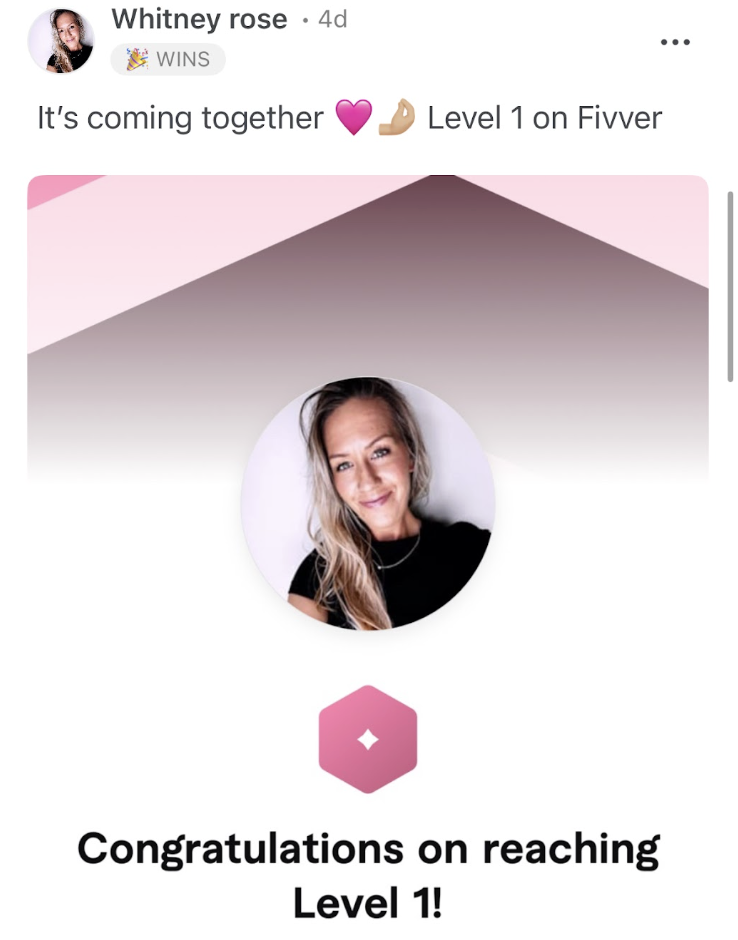 5-Star Freelancer student win — UGC on Fiverr success