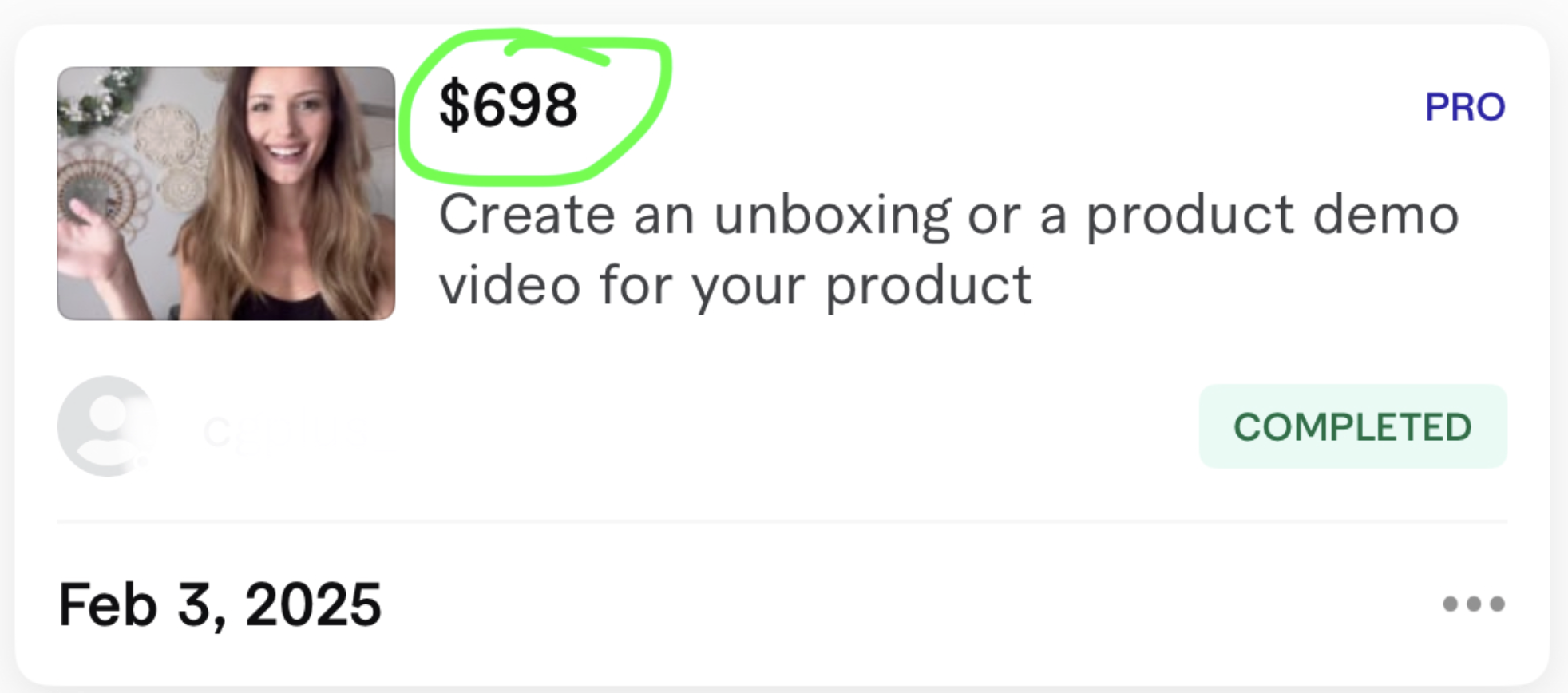 5-Star Freelancer student Fiverr success — passive income from UGC