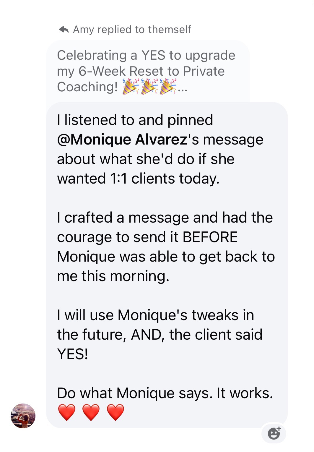 Amy Dabrush Lewis Messenger Access testimonial