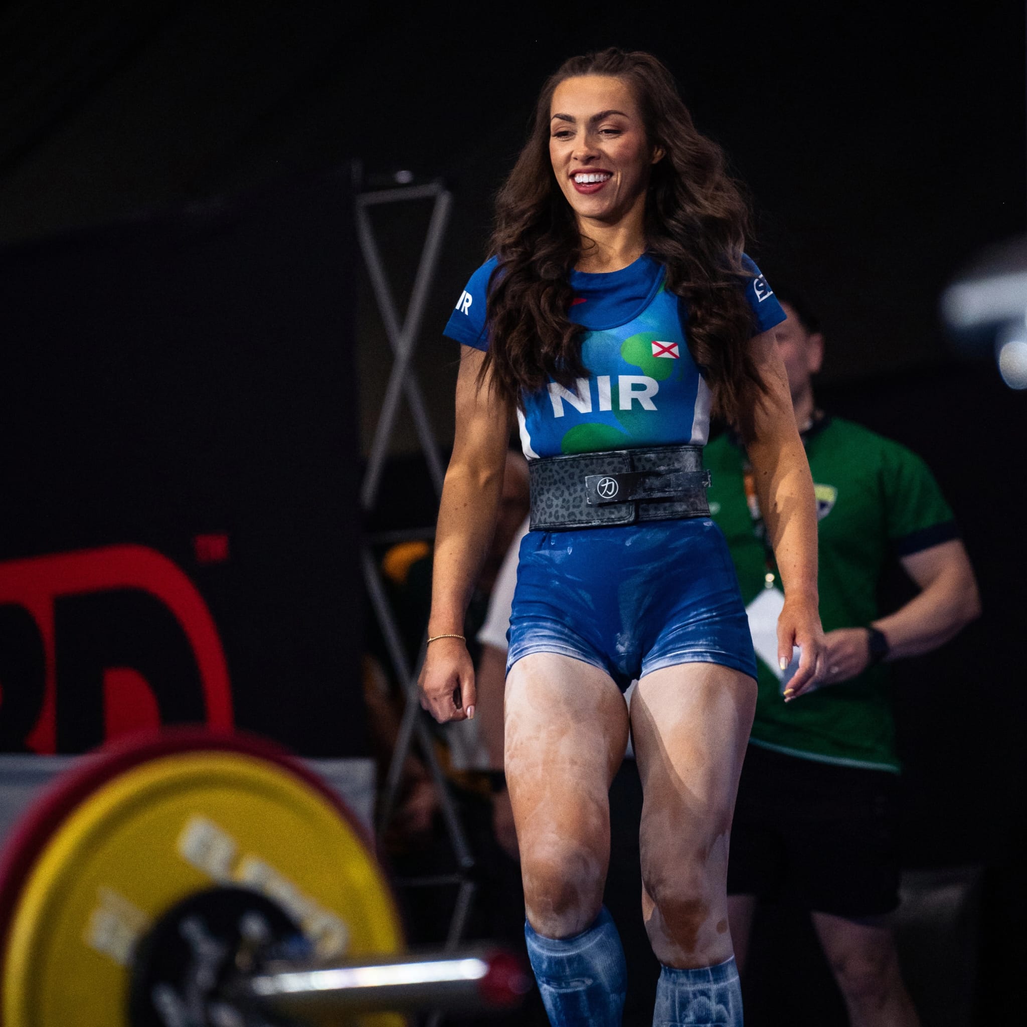 Catriona Smyth representing Northern Ireland in powerlifting