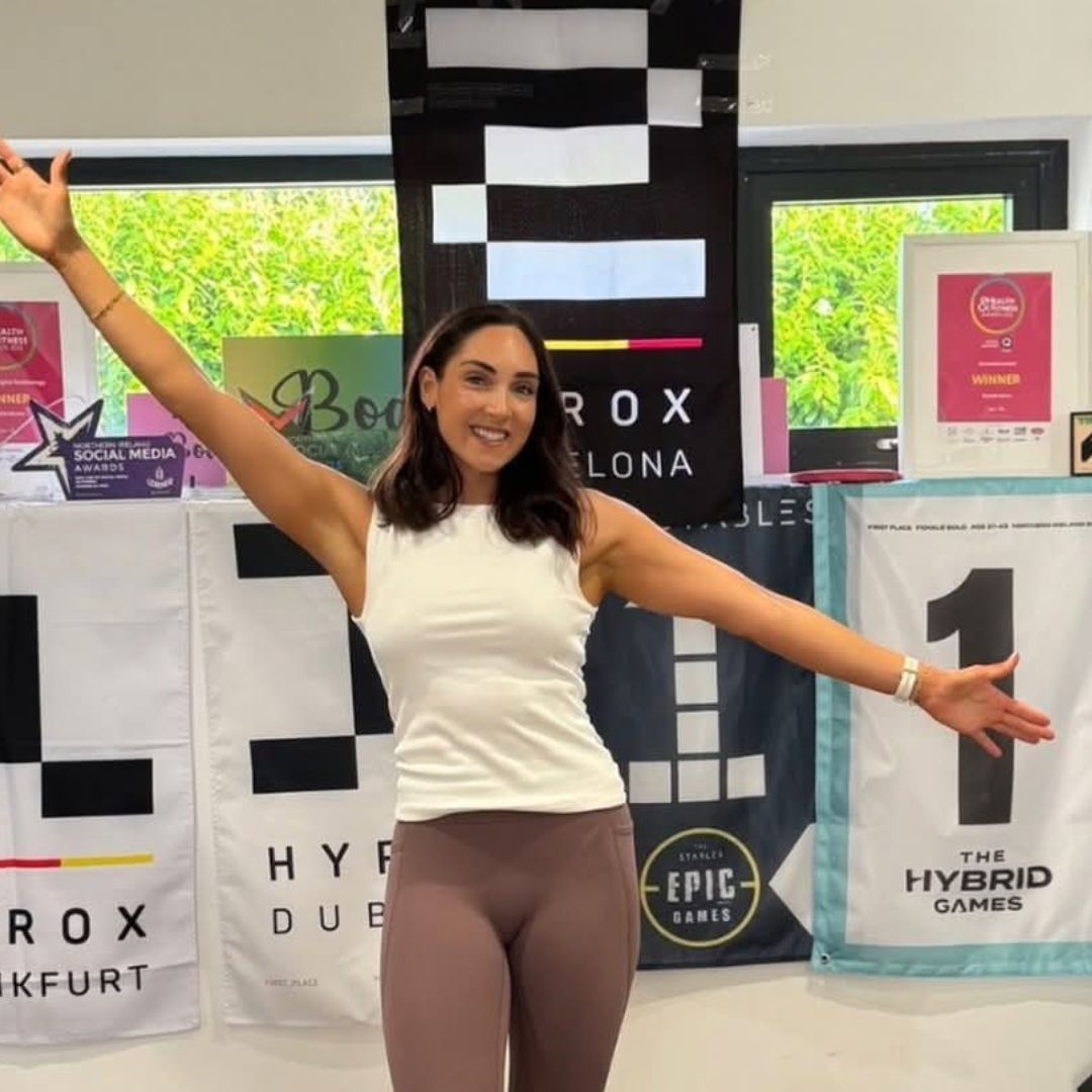 Aimee Oliver celebrating her HYROX achievements