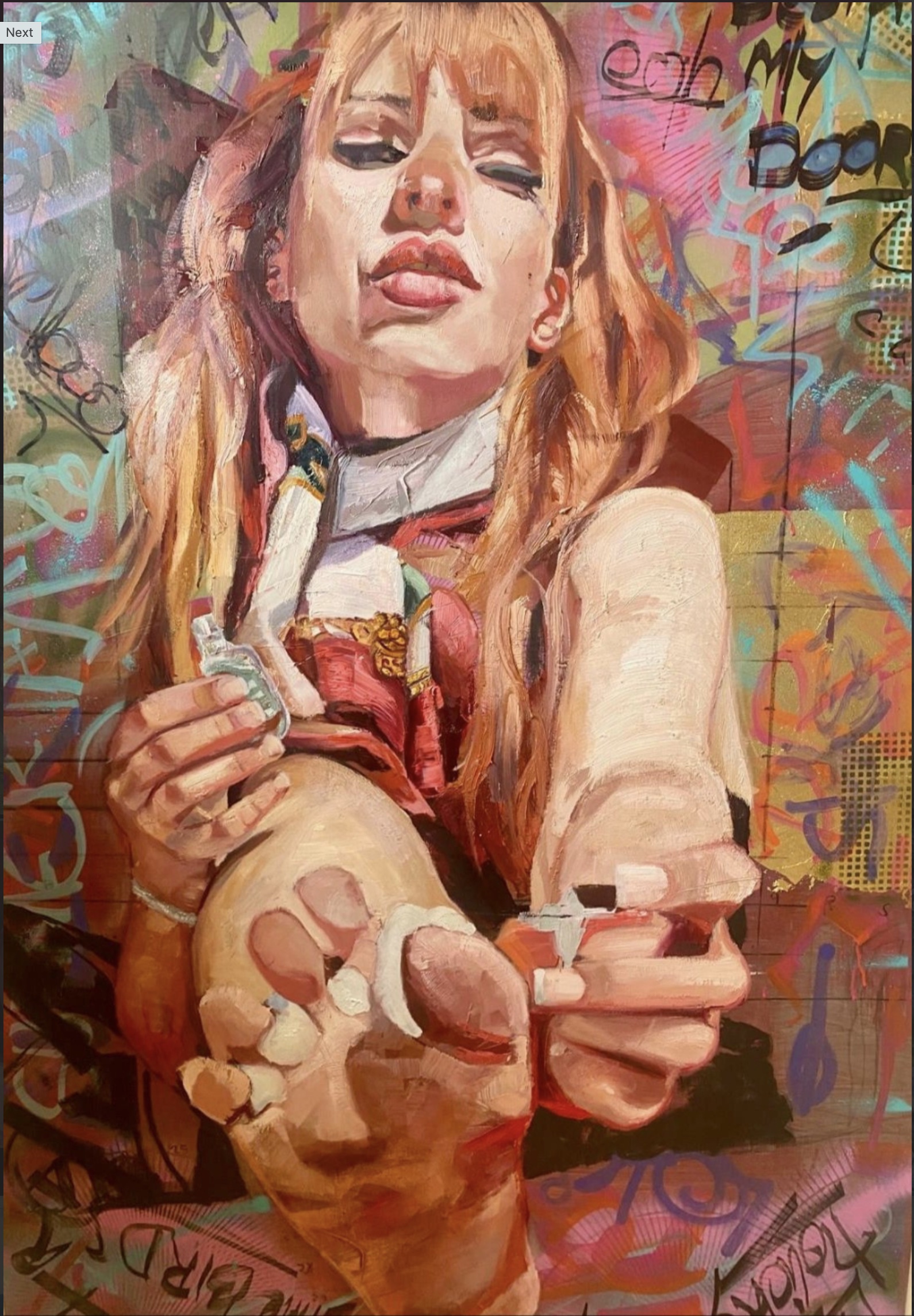 Student painting