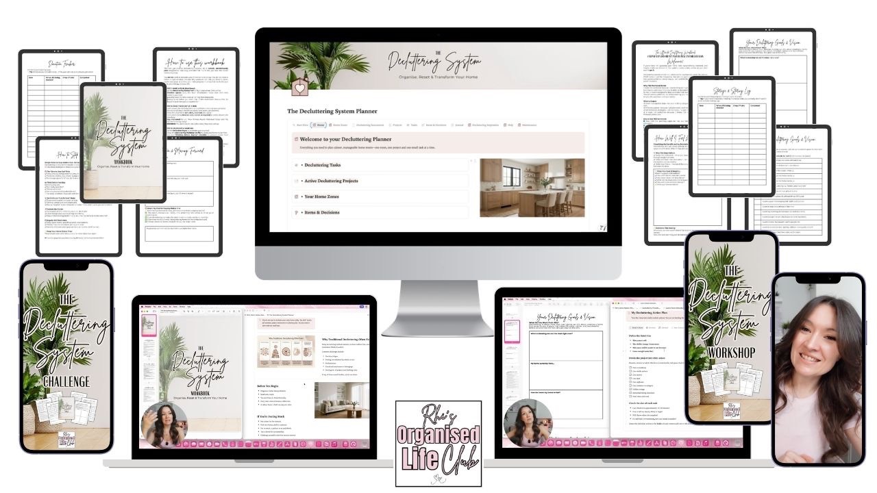 The Decluttering System included with Organised Life Club