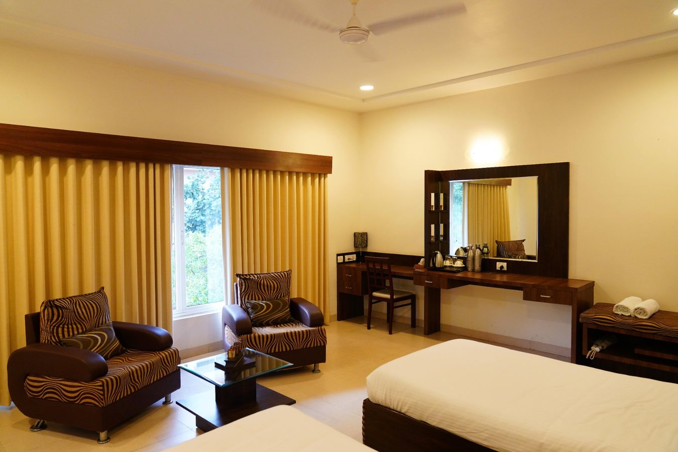 An executive room with garden view at Sattva Campus