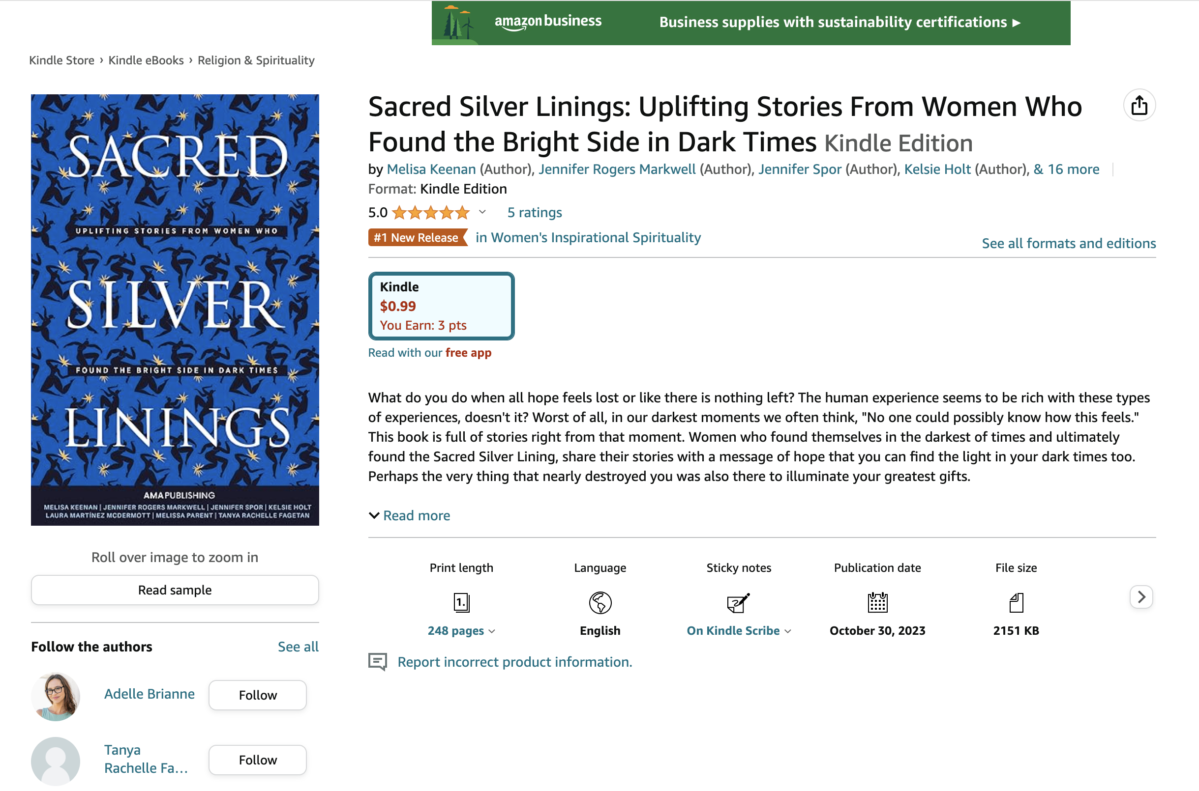 Sacred Silver Linings number one new release proof
