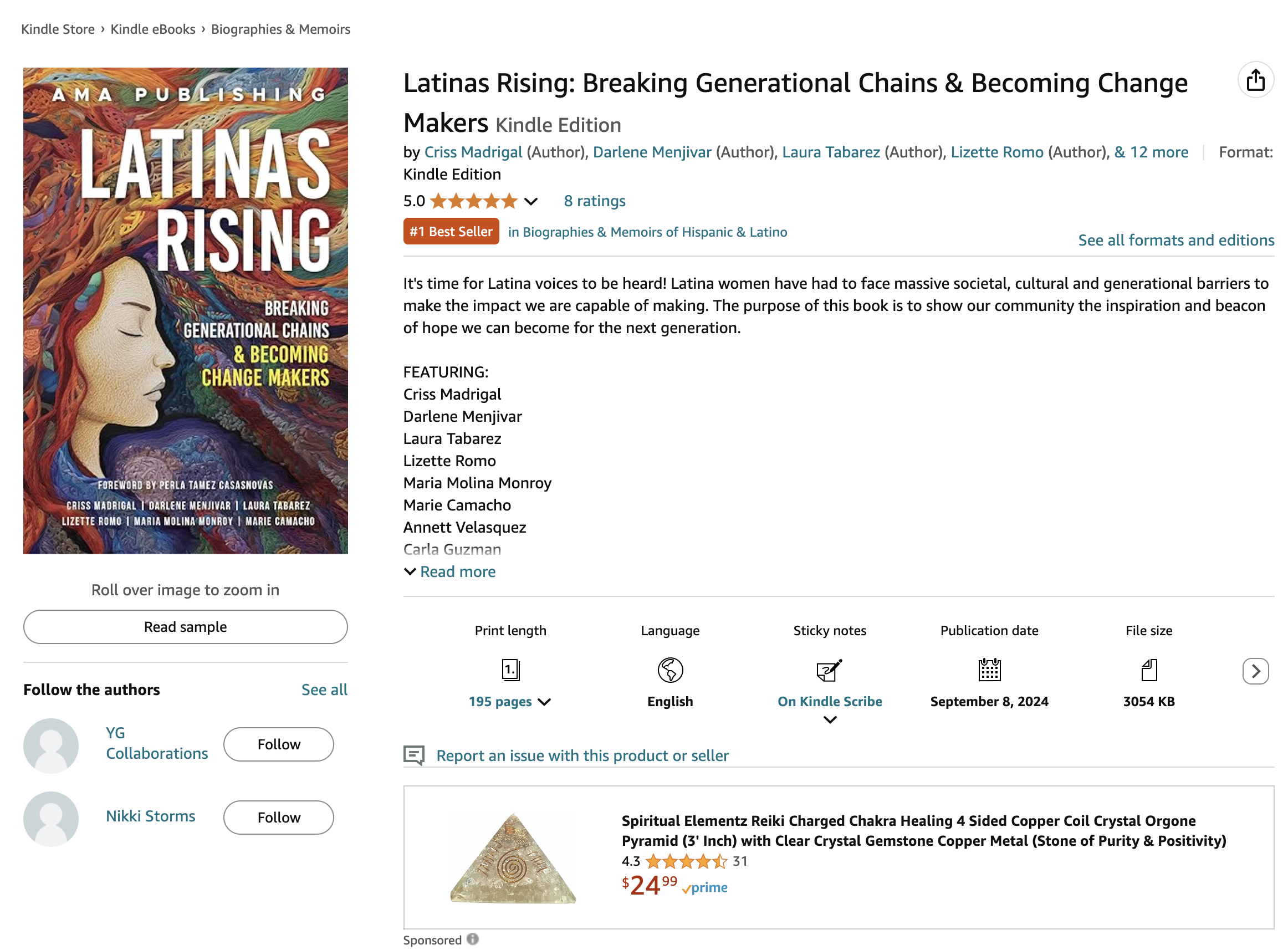Latinas Rising Amazon number one bestseller proof