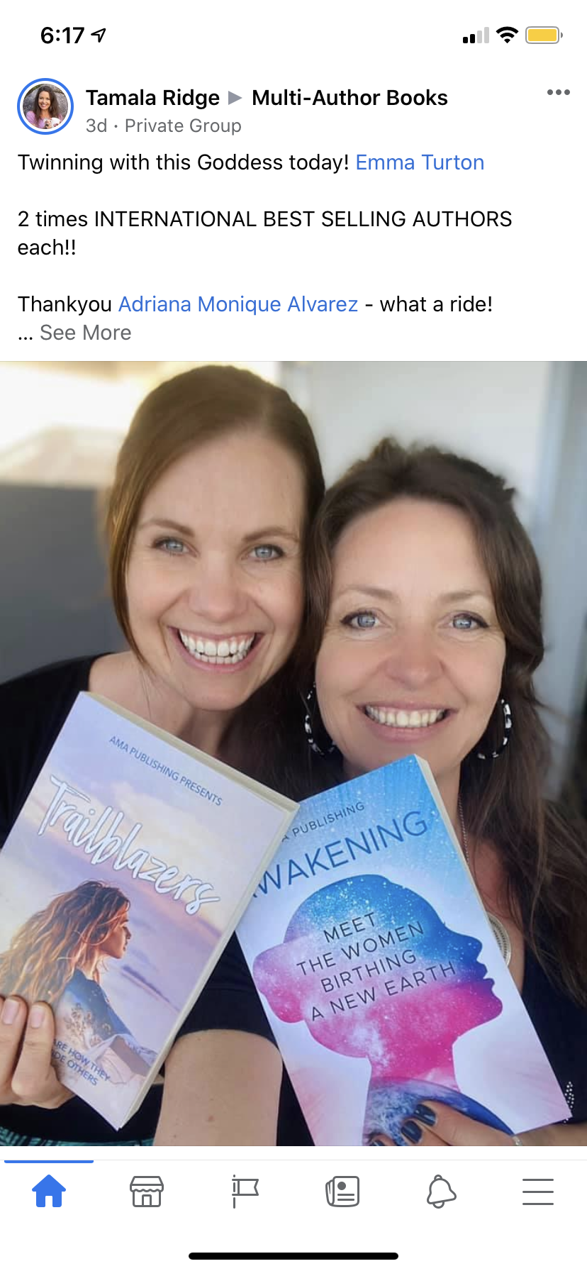 Emma Turton and Tamala Ridge celebrating becoming two-time international bestselling authors