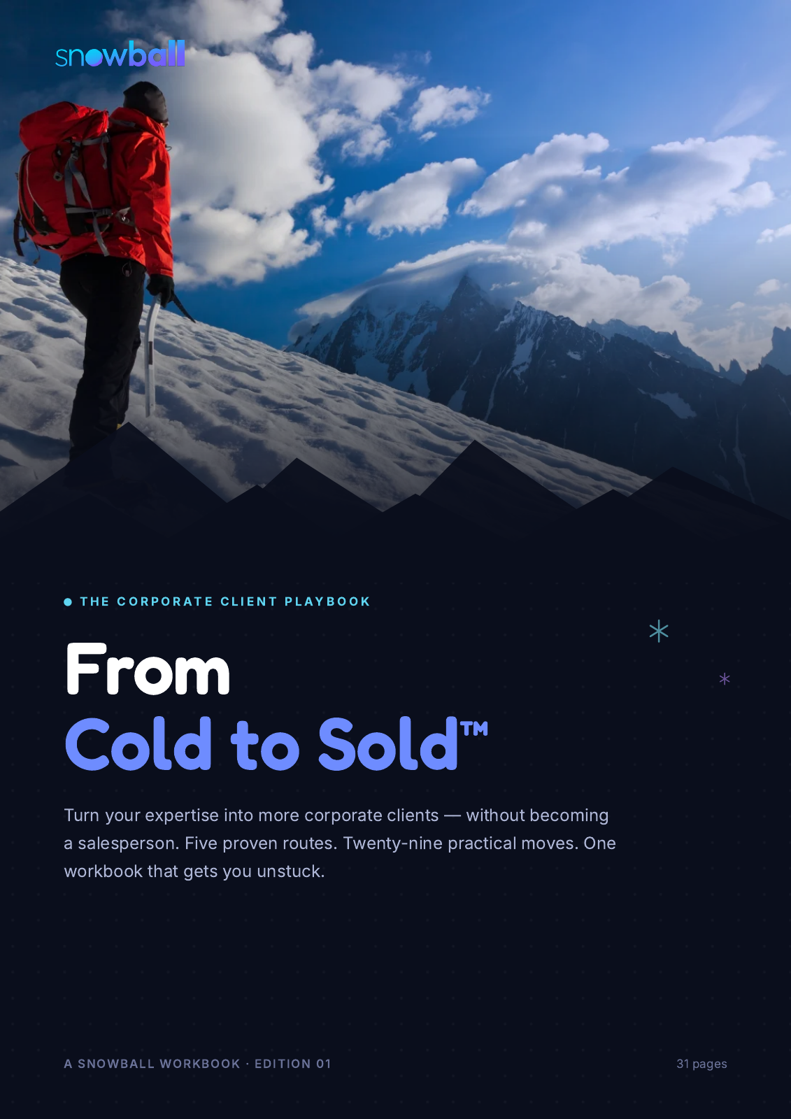 Cold to Sold — The Corporate Client Playbook cover