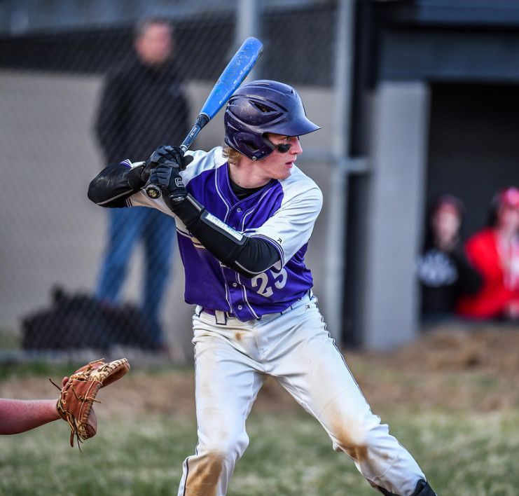 Anthony batting for Ellsworth High School baseball
