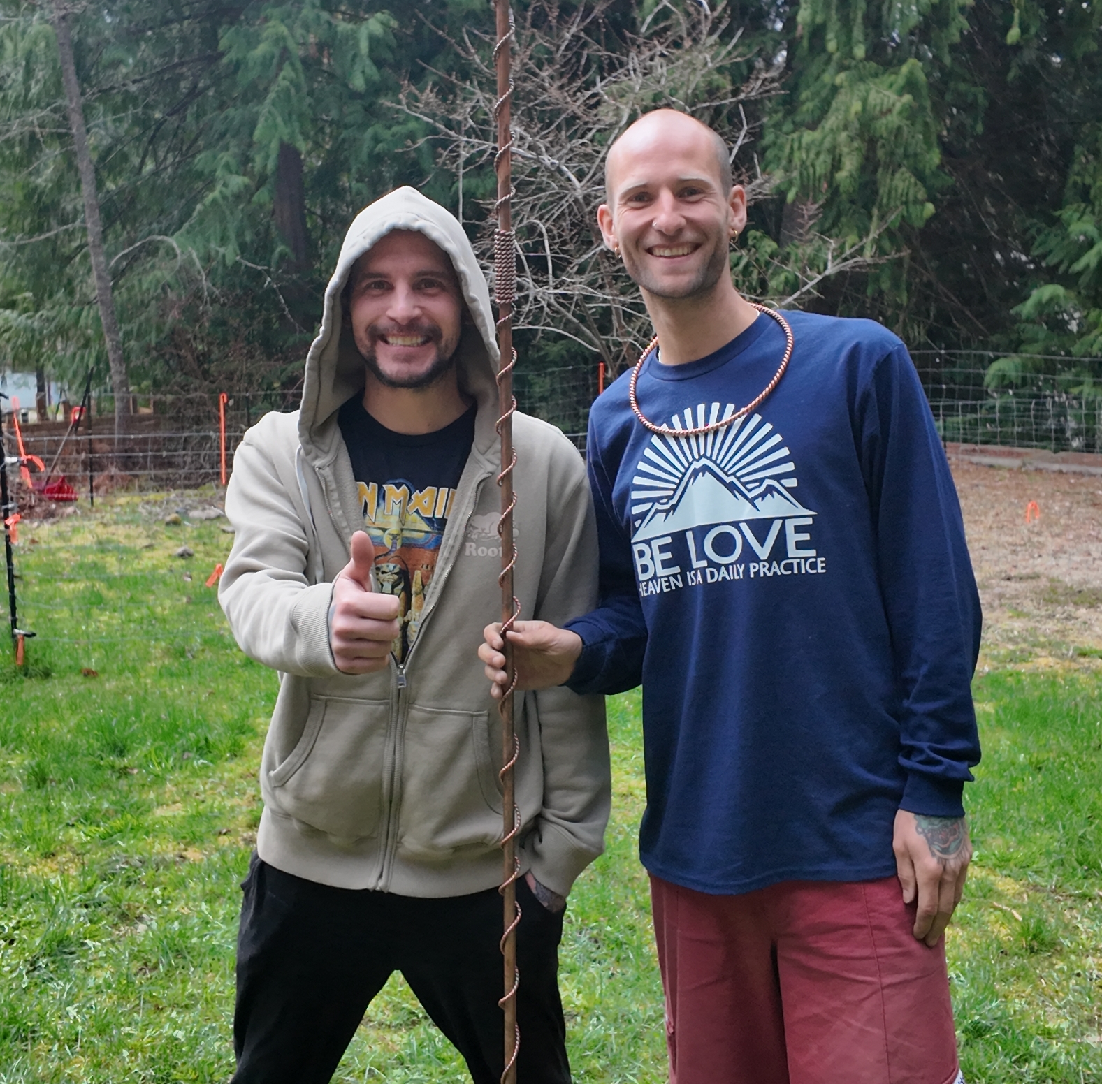 Two Frequency Gardeners together on the Land