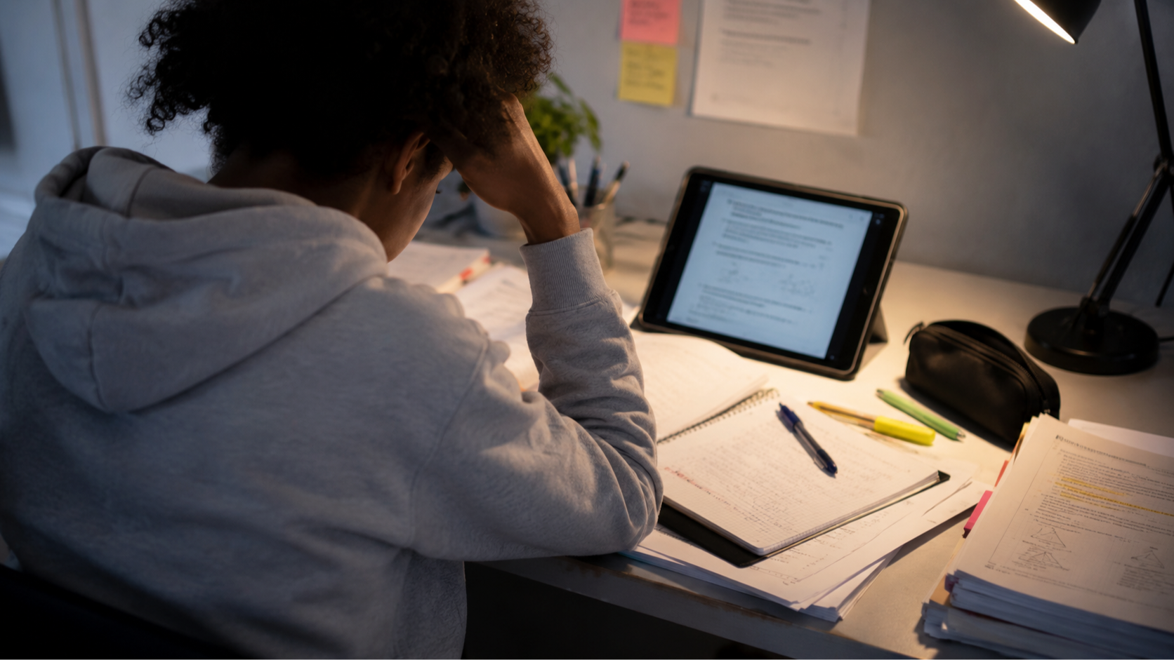 Schüler:in bei der Gymi-Vorbereitung