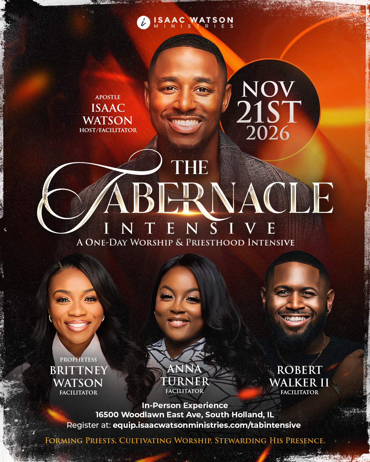 The Tabernacle Intensive flyer — November 21, 2026