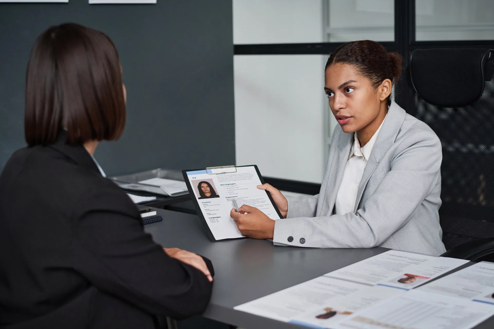 Staffing firm placement team meeting