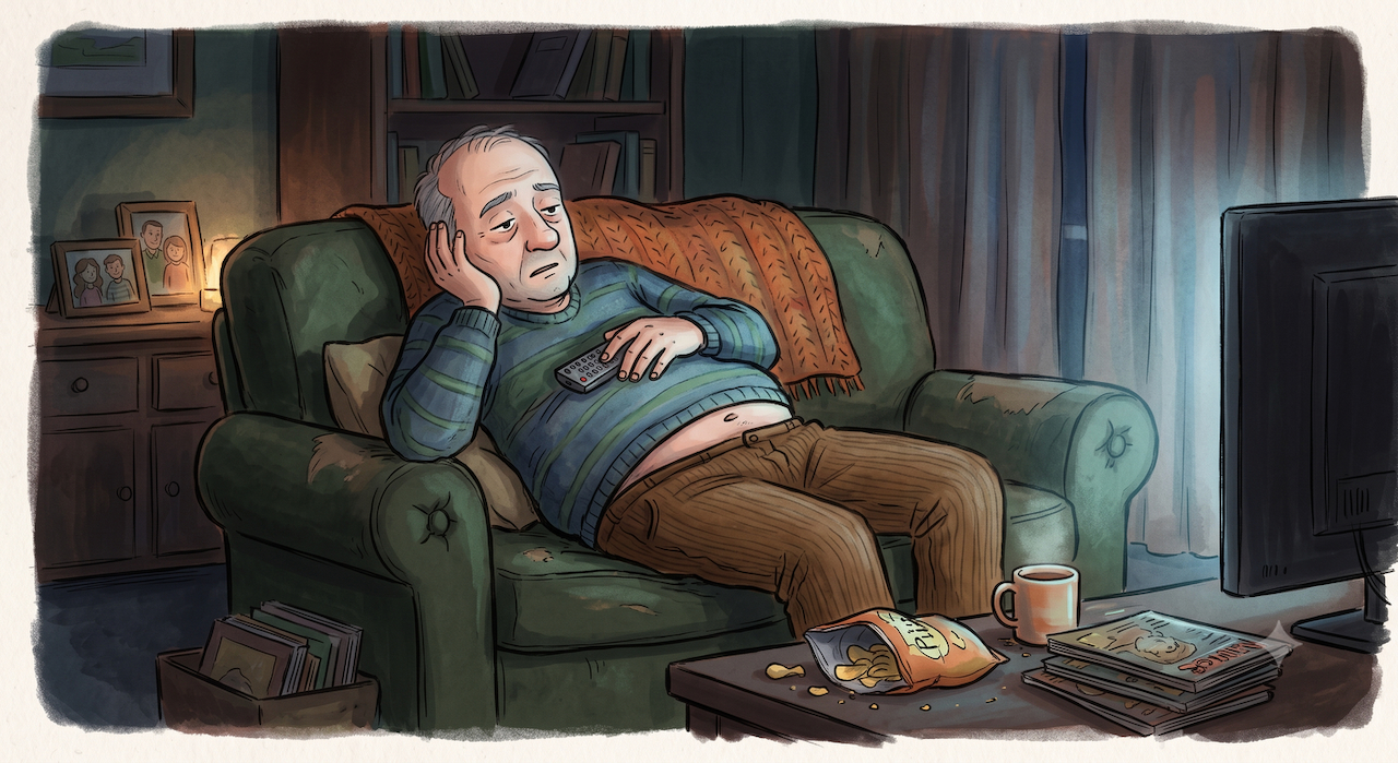 The future where nothing changes: the couch, the remote, the chips