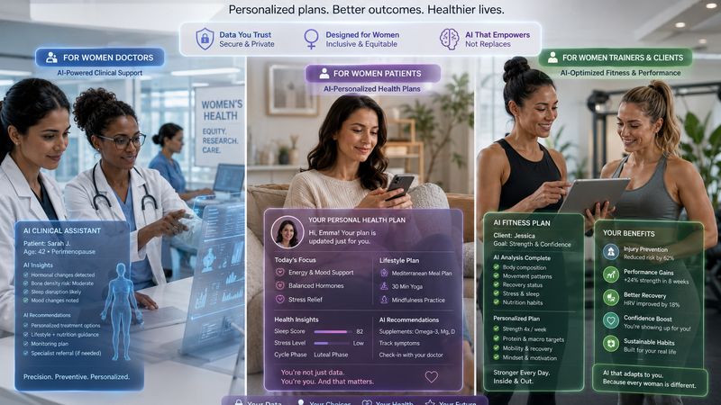 AI-personalized health, clinical, and fitness plans designed for women