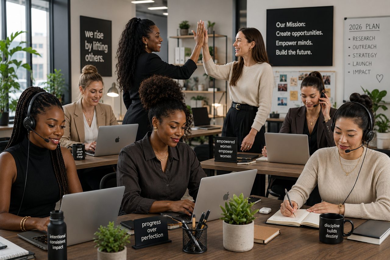 Max Tuchman's all-woman team of AI agents at work