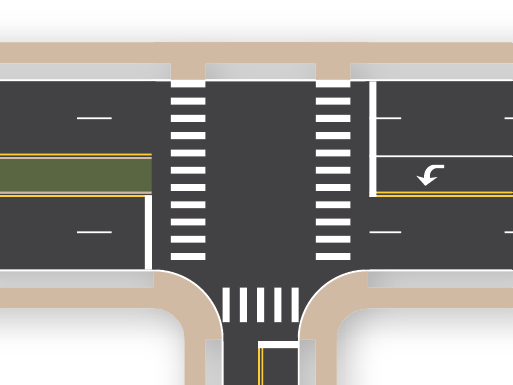 2×5 Intersection (3 Leg)